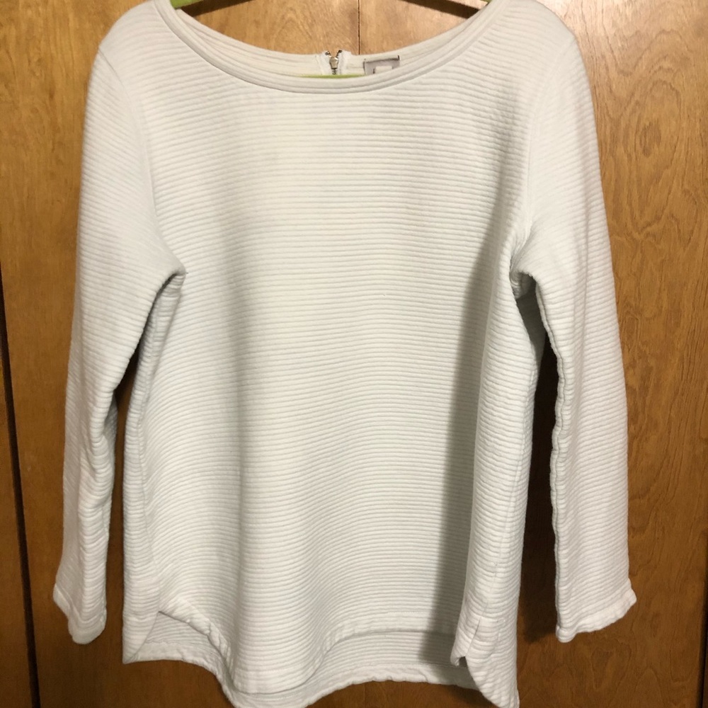 White 3/4 sleeve blouse